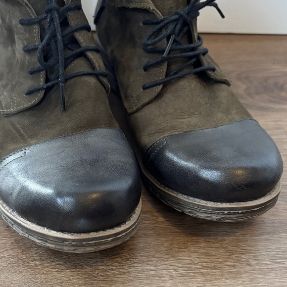 Bueno Olive Green and Black Ankle Boots 37 - Picture 4 of 9